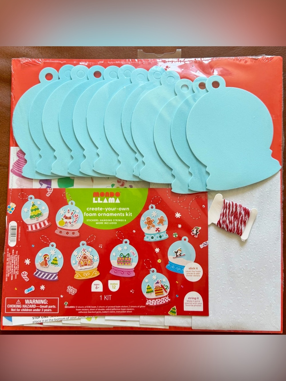 MONDO LLAMA, create-your-own foam ornaments kit, BNIP! 🎅🎄😻❤️🎁❄️⛄️